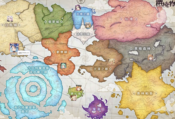 《樱境物语》世界角色地图一览