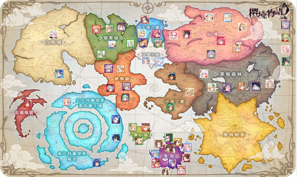 《樱境物语》世界角色地图一览