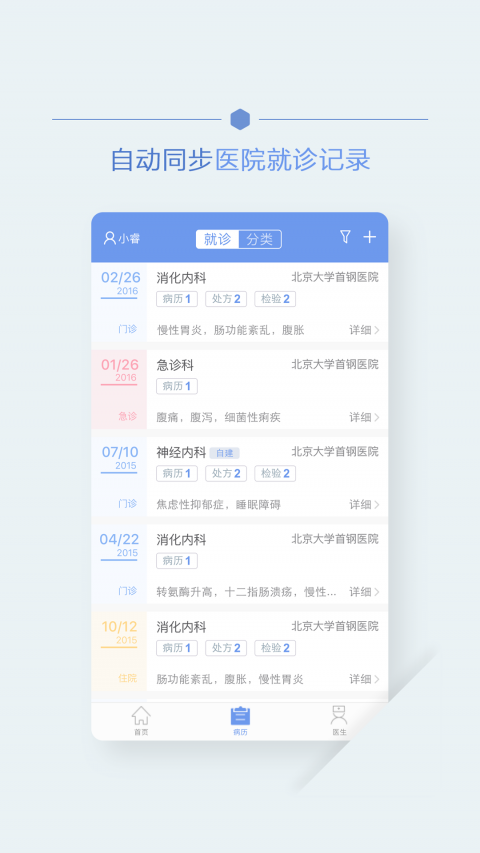首钢云病历