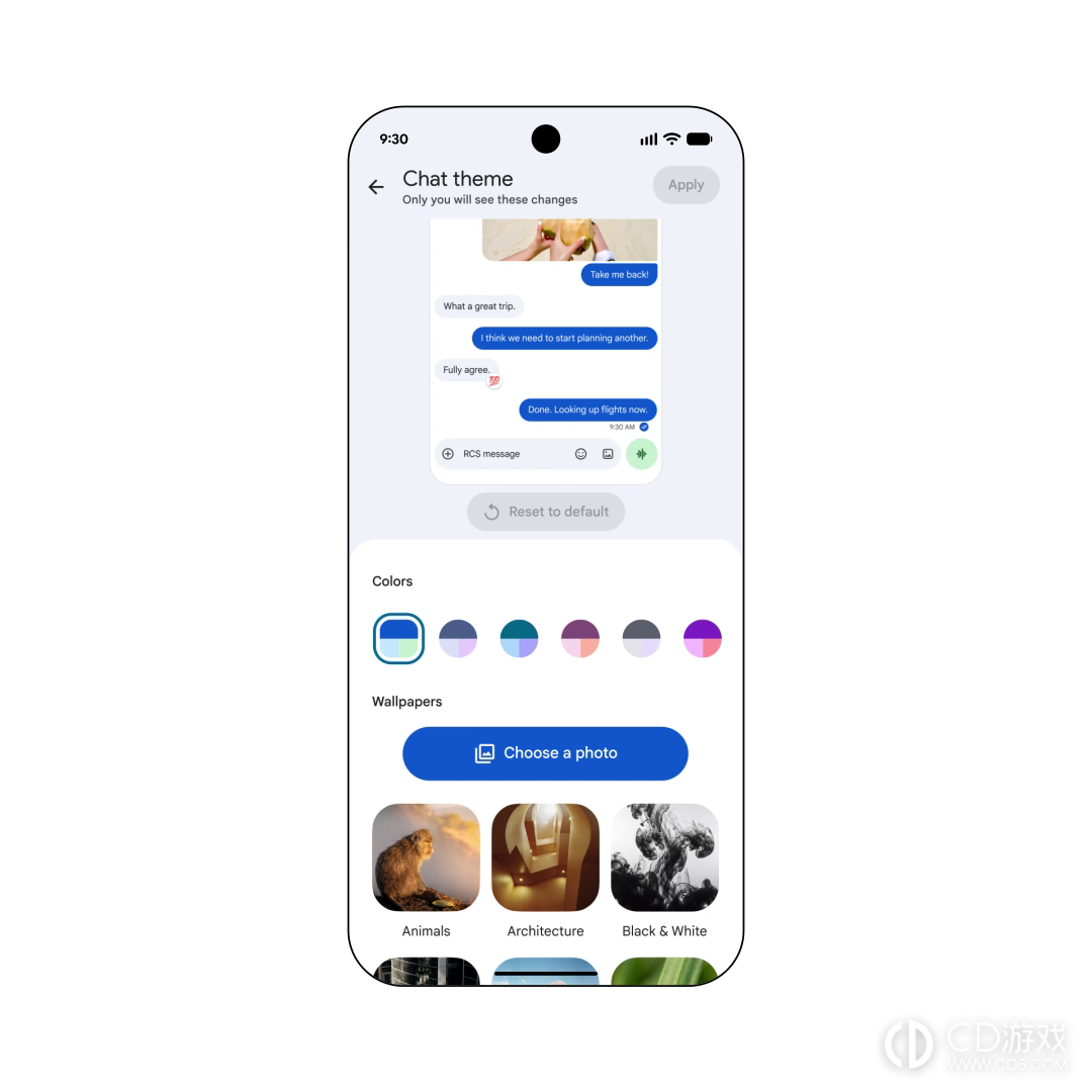 Google Messages怎么更换聊天背景图片